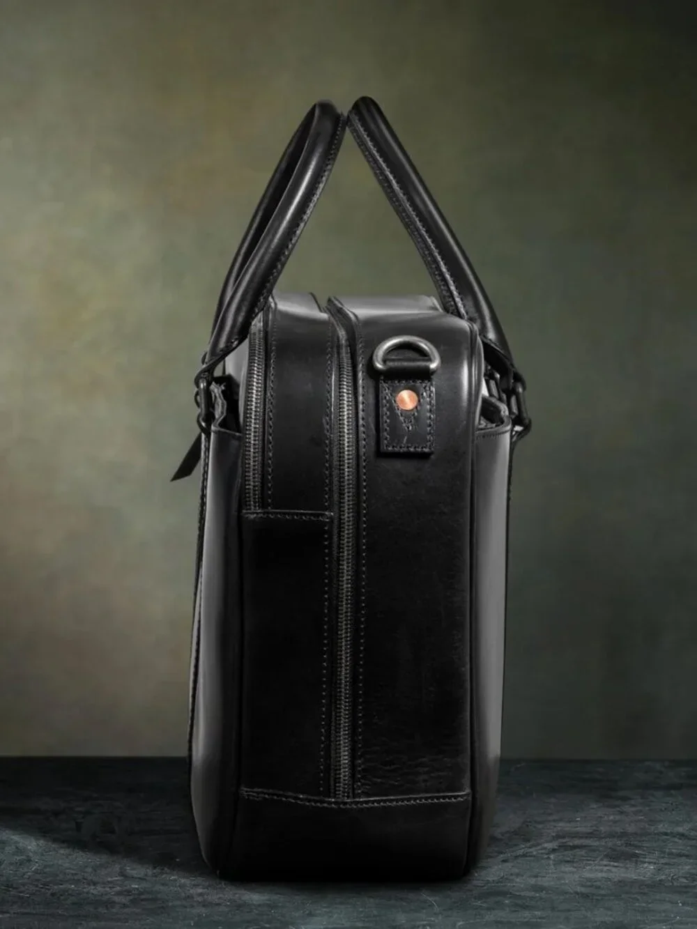 Satchel and Page Executive Briefcase in Black